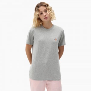 Women's Dickies Mapleton T-Shirt Grey | 8139754-UB