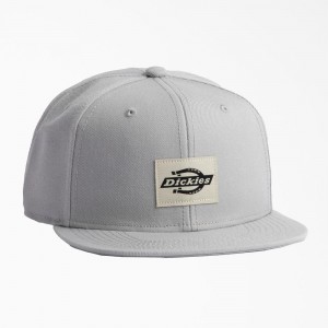 Women's Dickies Mid Pro Flat Brim Hat Grey | 5716839-KA