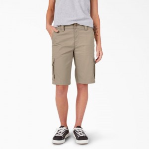 Women's Dickies Relaxed Fit Cargo Shorts Grey | 1967843-KL