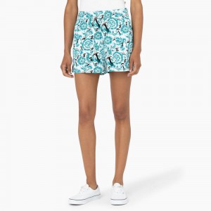 Women's Dickies Roseburg Shorts Blue | 2514096-EA