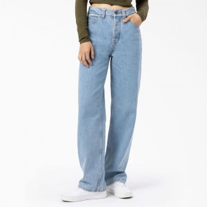 Women's Dickies Thomasville Relaxed Fit Jeans Blue | 0754638-WM