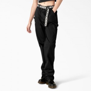 Women's Dickies x Lurking Class Relaxed Fit Pants Black | 6295170-SY