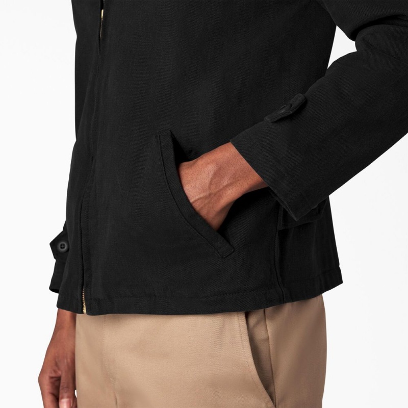 Men's Dickies 1922 Brushed Twill Jacket Black | 1463805-PF