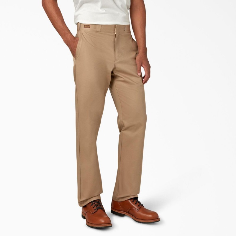 Men's Dickies 1922 Cotton Pants Khaki | 8074316-ND