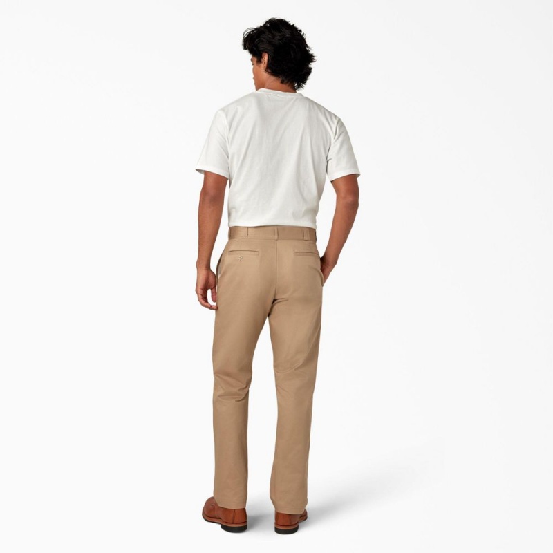 Men's Dickies 1922 Cotton Pants Khaki | 8074316-ND