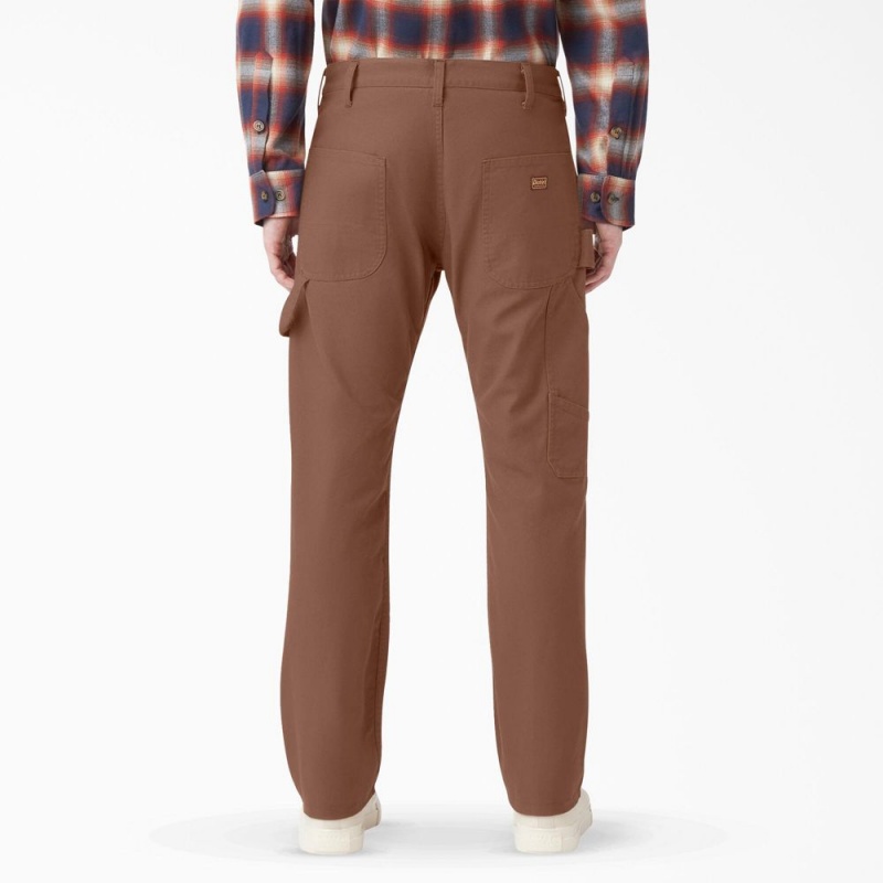 Men's Dickies 1922 Regular Fit Double Knee Pants Brown | 1874369-WE