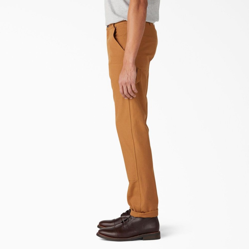 Men's Dickies 1922 Regular Fit Double Knee Pants Brown | 6409732-WB