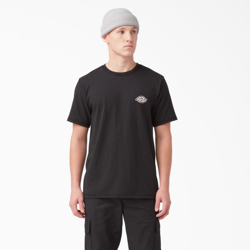 Men's Dickies Back Logo Graphic T-Shirt Black | 0431826-VK