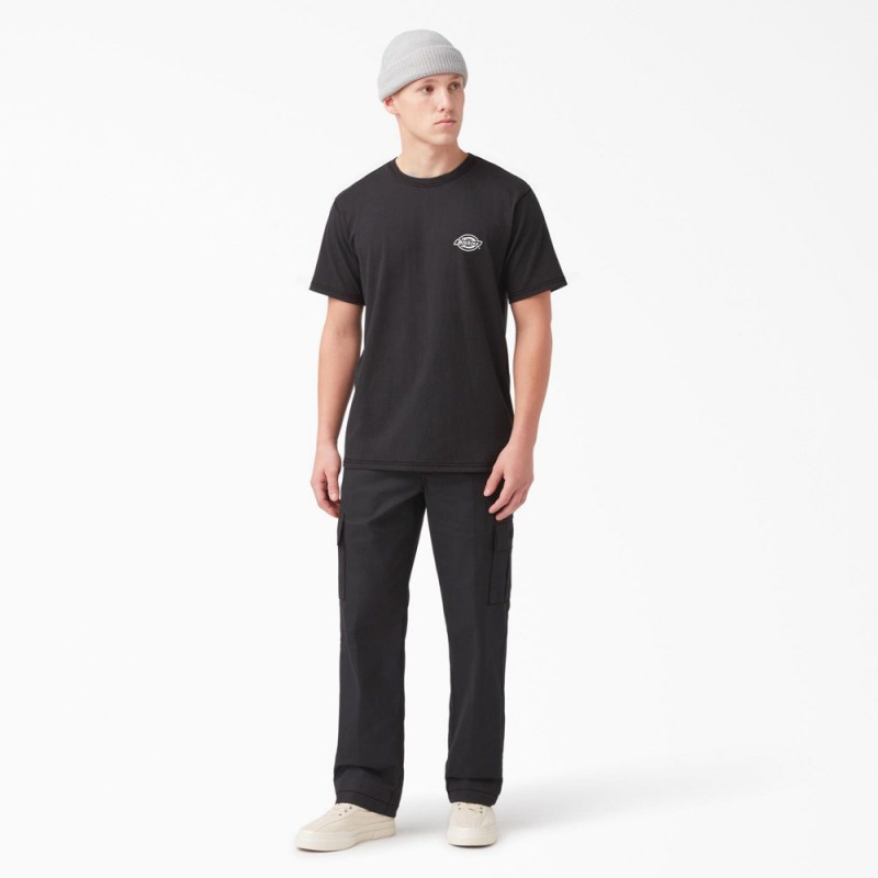 Men's Dickies Back Logo Graphic T-Shirt Black | 0431826-VK