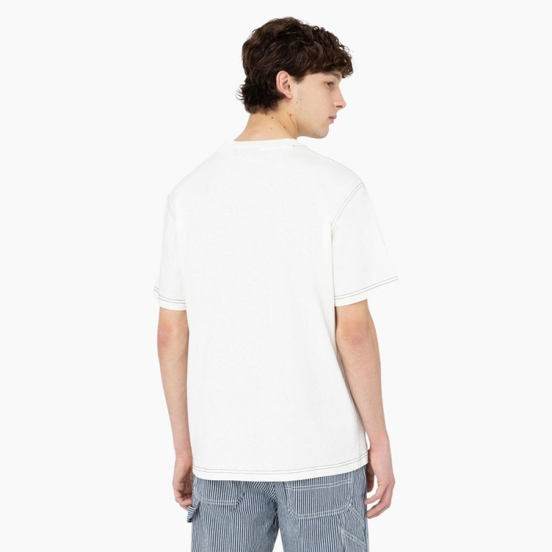 Men's Dickies Beavertown Short Sleeve T-Shirt White | 7142365-HI