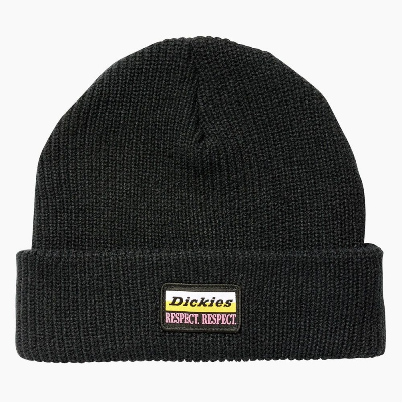 Men\'s Dickies Breast Cancer Awareness Patch Beanie Black | 3890426-GY