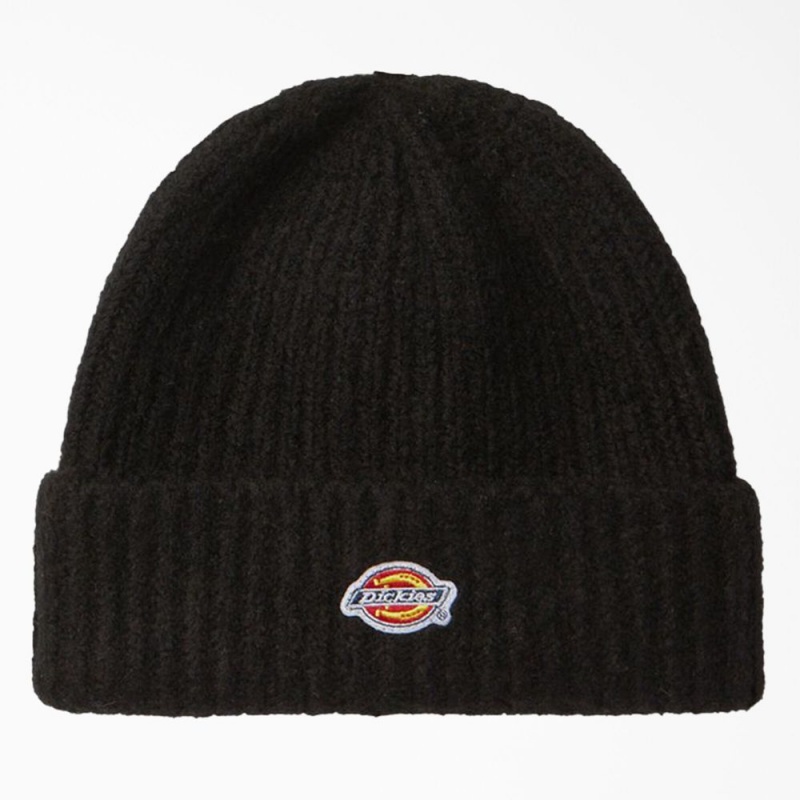 Men\'s Dickies Brewton Beanie Black | 1928367-SD