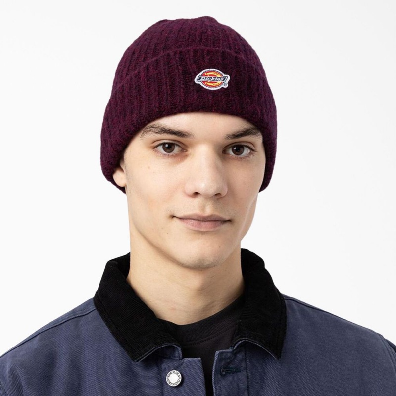 Men's Dickies Brewton Beanie Purple | 4205319-EF