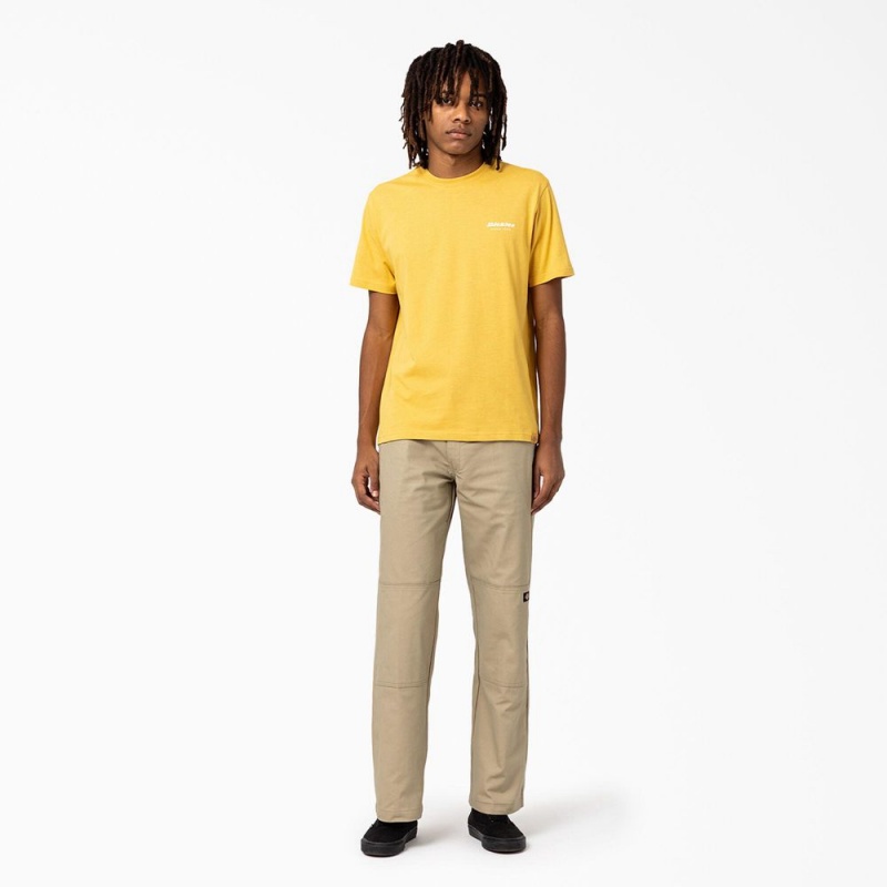 Men's Dickies Camden Box Graphic T-Shirt Yellow | 8670194-EW