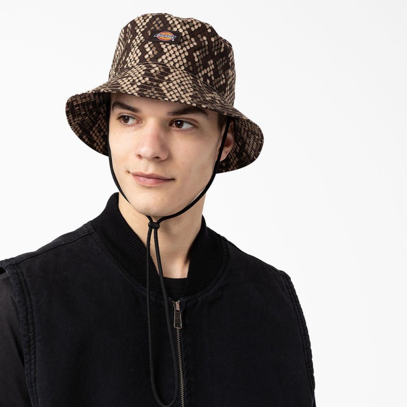 Men's Dickies Camden Bucket Hat Brown | 5071294-KZ