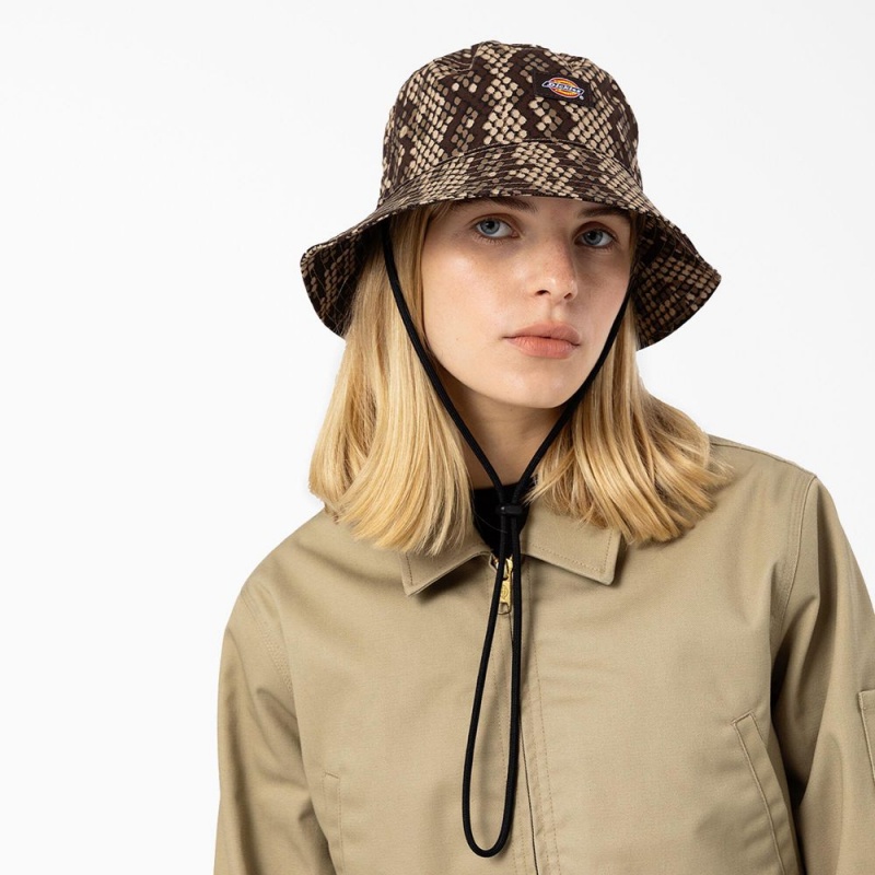 Men's Dickies Camden Bucket Hat Brown | 5071294-KZ