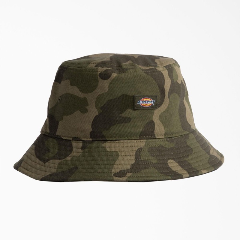 Men\'s Dickies Canvas Bucket Hat Brown | 0756918-LX