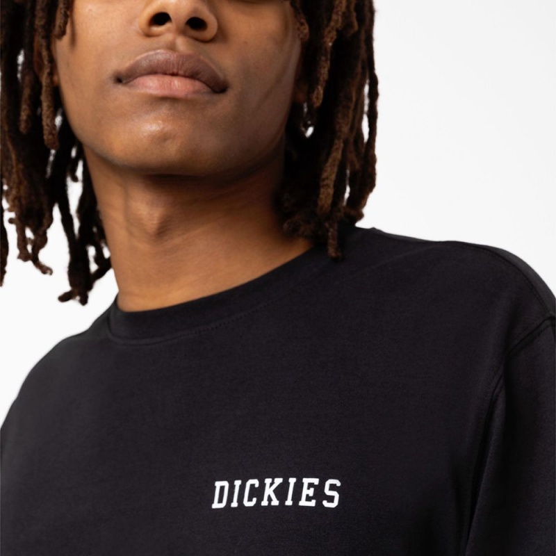 Men's Dickies Cleveland Long Sleeve T-Shirt Black | 2195047-YL