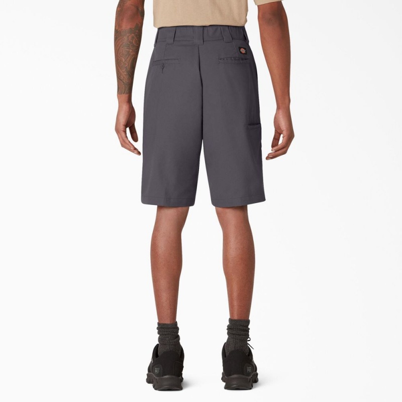 Men's Dickies Cooling Active Waist Shorts Grey | 7624859-AN