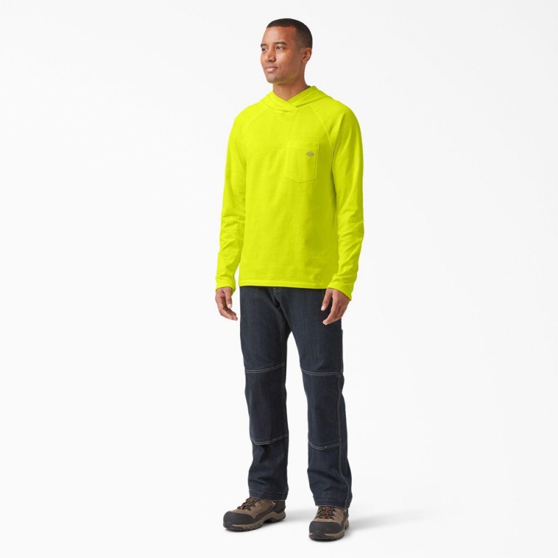 Men's Dickies Cooling Performance Sun Shirt Green | 6139540-TB