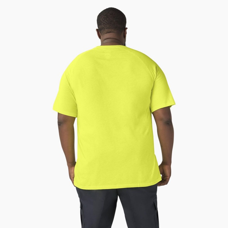 Men's Dickies Cooling Short Sleeve Pocket T-Shirt Green | 9543702-IK