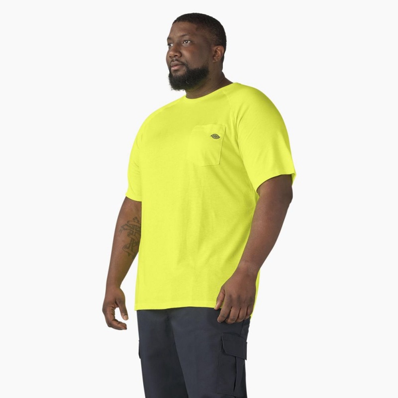 Men's Dickies Cooling Short Sleeve Pocket T-Shirt Green | 9543702-IK