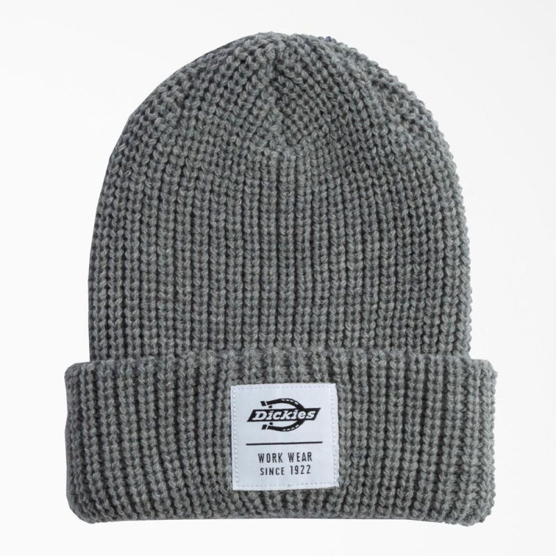 Men\'s Dickies Cuffed Fisherman Beanie Grey | 1520839-GN