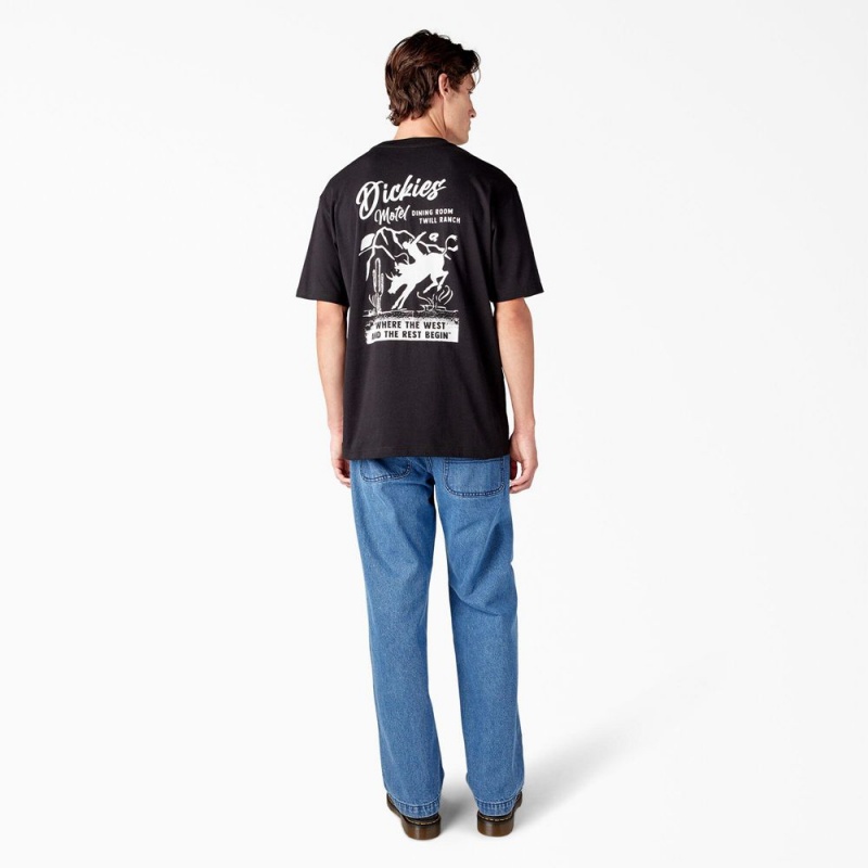 Men's Dickies Dighton Graphic T-Shirt Black | 0671349-VR