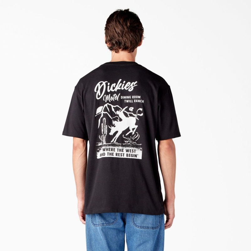 Men\'s Dickies Dighton Graphic T-Shirt Black | 0671349-VR