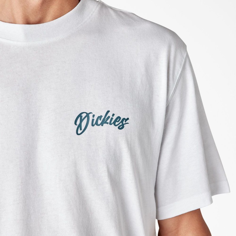 Men's Dickies Dighton Graphic T-Shirt White | 1475302-ML