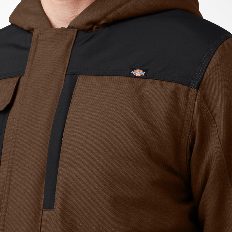 Men's Dickies DuraTech Renegade FLEX Duck Jacket Brown | 3617452-GP