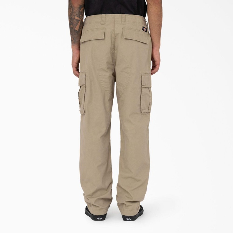 Men's Dickies Eagle Bend Relaxed Fit Double Knee Cargo Pants Grey | 4829715-EP