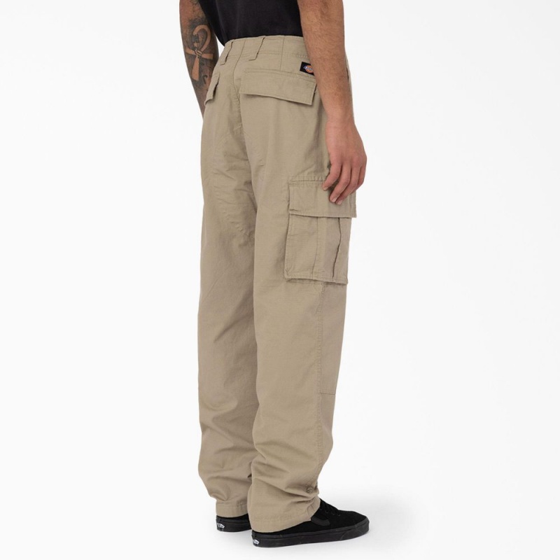 Men's Dickies Eagle Bend Relaxed Fit Double Knee Cargo Pants Grey | 4829715-EP