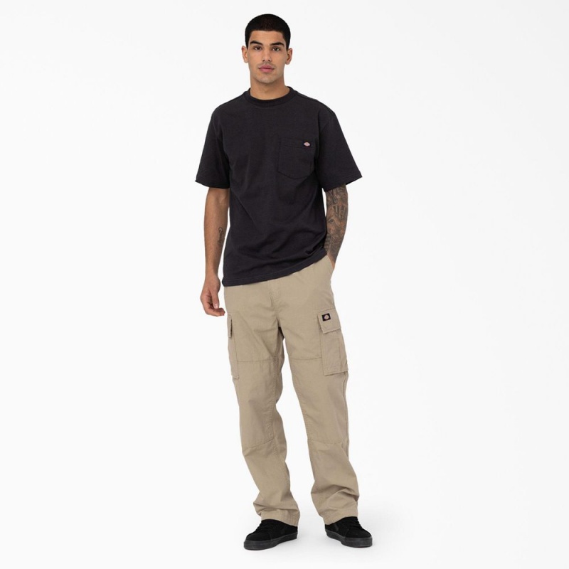 Men's Dickies Eagle Bend Relaxed Fit Double Knee Cargo Pants Grey | 4829715-EP