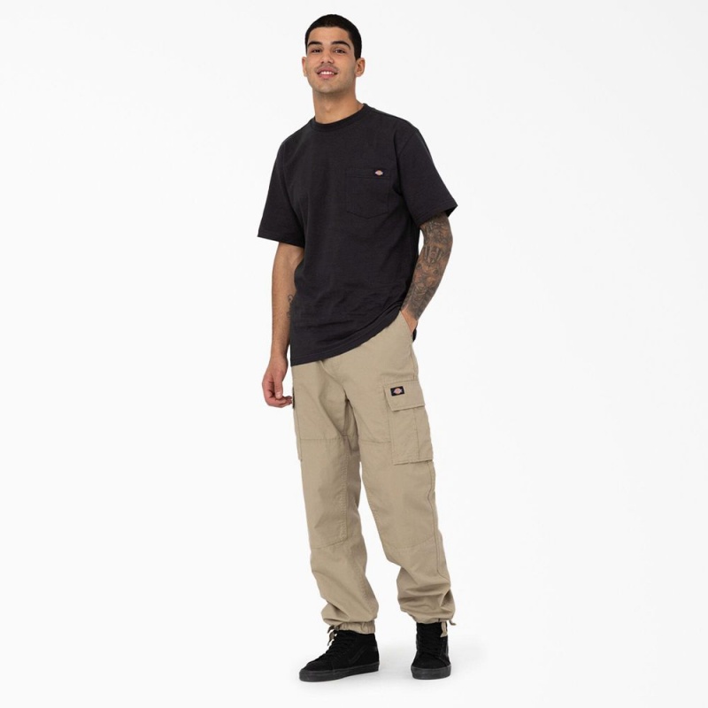 Men's Dickies Eagle Bend Relaxed Fit Double Knee Cargo Pants Grey | 4829715-EP