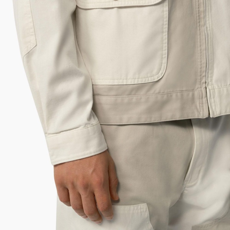 Men's Dickies Eddyville Jacket White | 2804397-IE