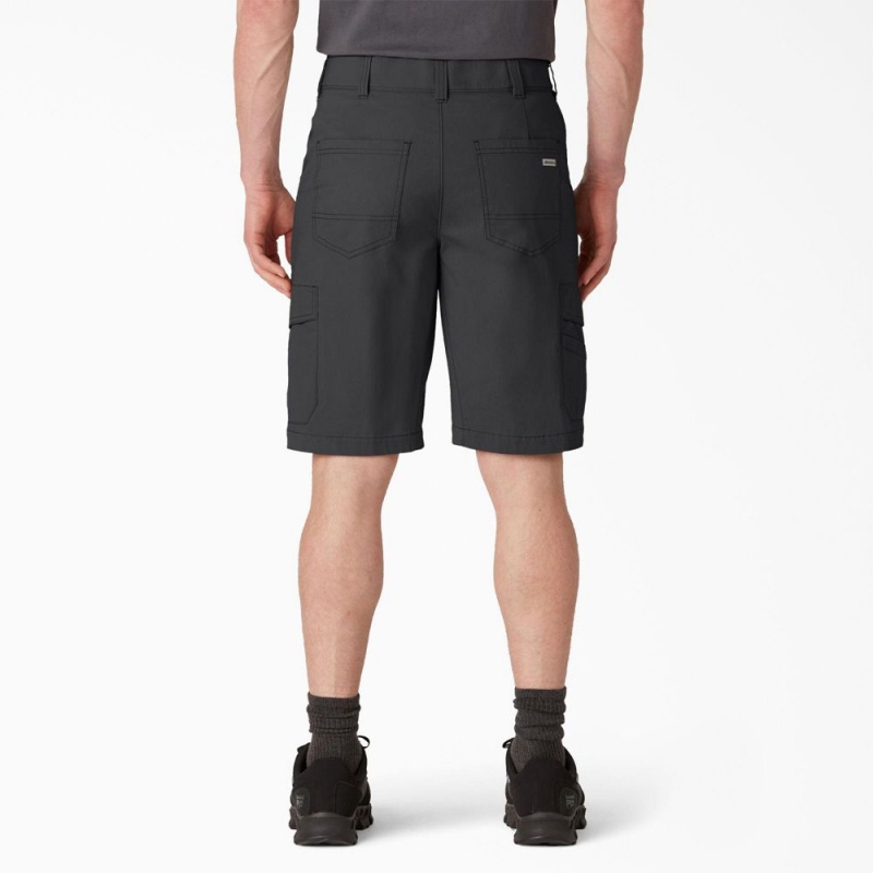 Men's Dickies FLEX Cooling Regular Fit Cargo Shorts Black | 1265437-AZ