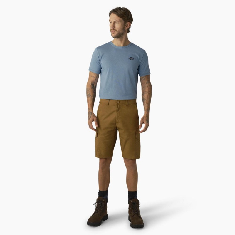 Men's Dickies FLEX Cooling Regular Fit Cargo Shorts Brown | 6804927-YI