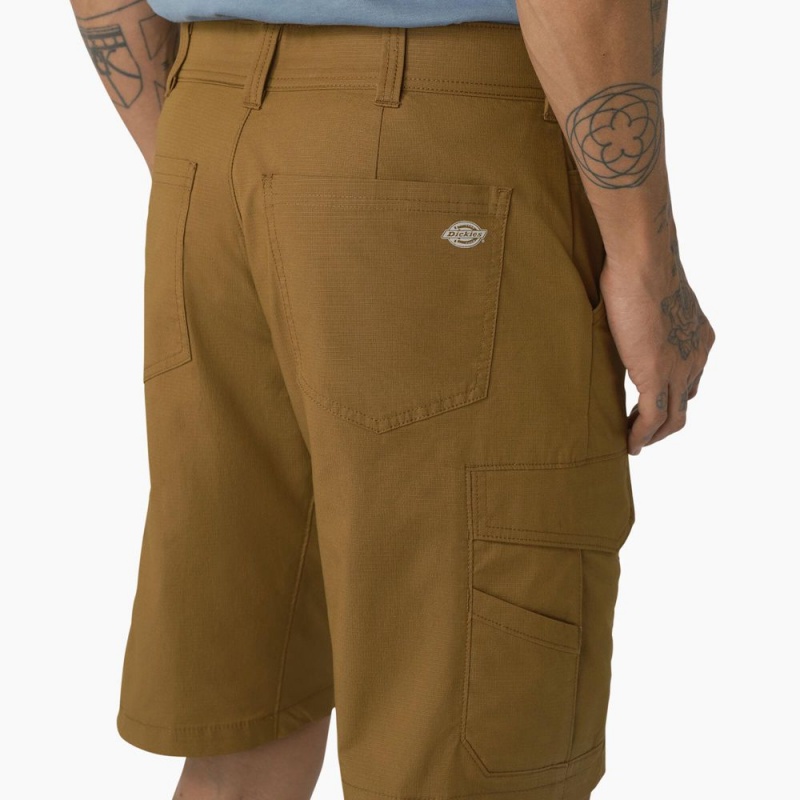 Men's Dickies FLEX Cooling Regular Fit Cargo Shorts Brown | 6804927-YI