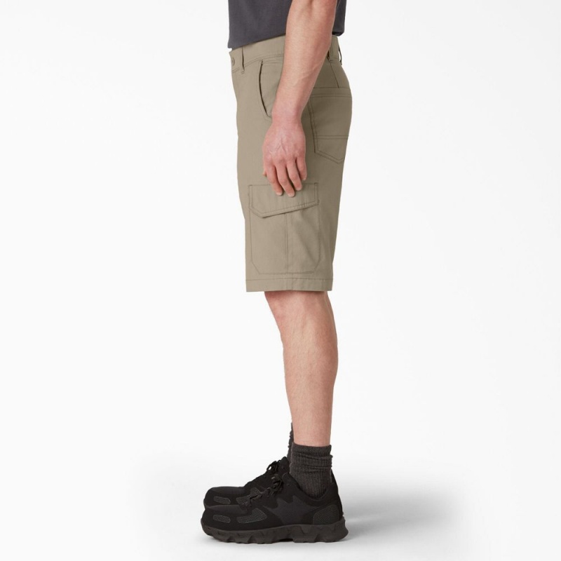 Men's Dickies FLEX Cooling Regular Fit Cargo Shorts Grey | 1754069-LY