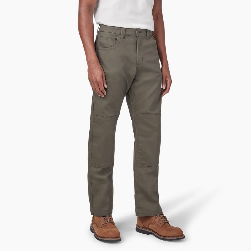 Men's Dickies FLEX DuraTech Relaxed Fit Duck Pants Green | 8624931-VN