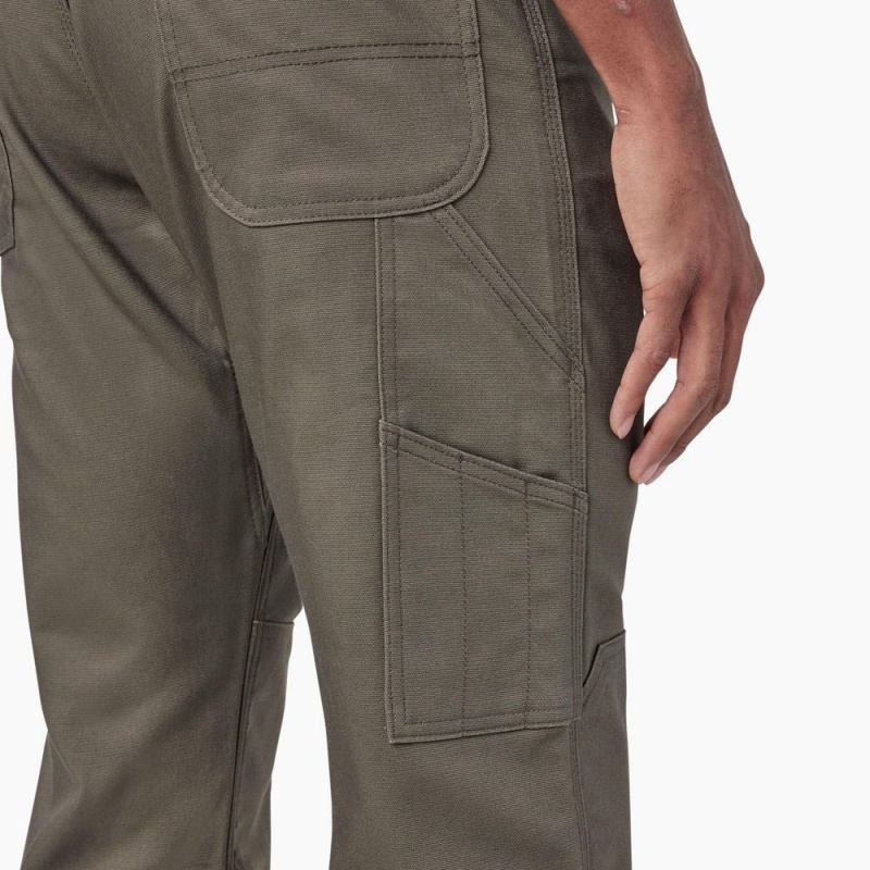 Men's Dickies FLEX DuraTech Relaxed Fit Duck Pants Green | 8624931-VN