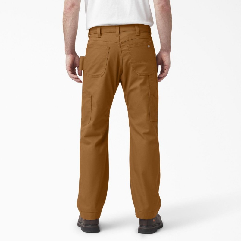 Men's Dickies FLEX DuraTech Relaxed Fit Duck Pants Brown | 5237481-GW