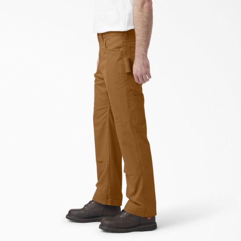 Men's Dickies FLEX DuraTech Relaxed Fit Duck Pants Brown | 5237481-GW