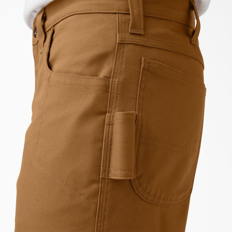 Men's Dickies FLEX DuraTech Relaxed Fit Duck Pants Brown | 5237481-GW