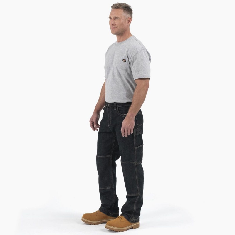 Men's Dickies FLEX DuraTech Relaxed Fit Jeans Blue | 5478213-WN