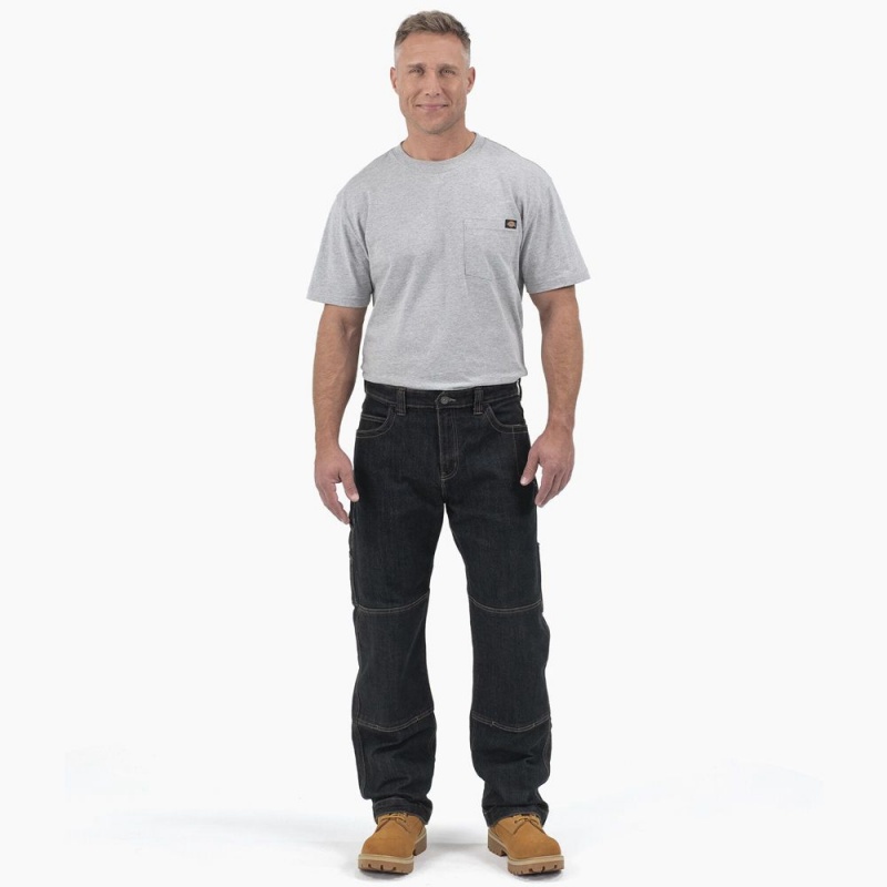 Men's Dickies FLEX DuraTech Relaxed Fit Jeans Blue | 5478213-WN