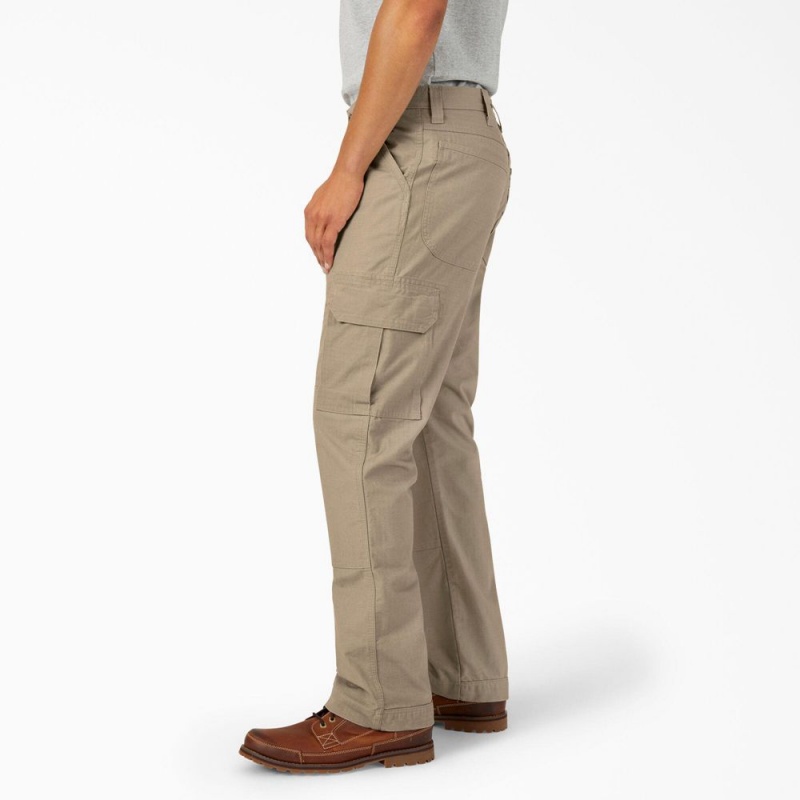 Men's Dickies FLEX DuraTech Relaxed Fit Ripstop Cargo Pants Grey | 4650289-GJ