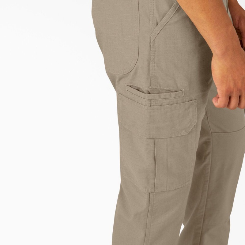 Men's Dickies FLEX DuraTech Relaxed Fit Ripstop Cargo Pants Grey | 4650289-GJ