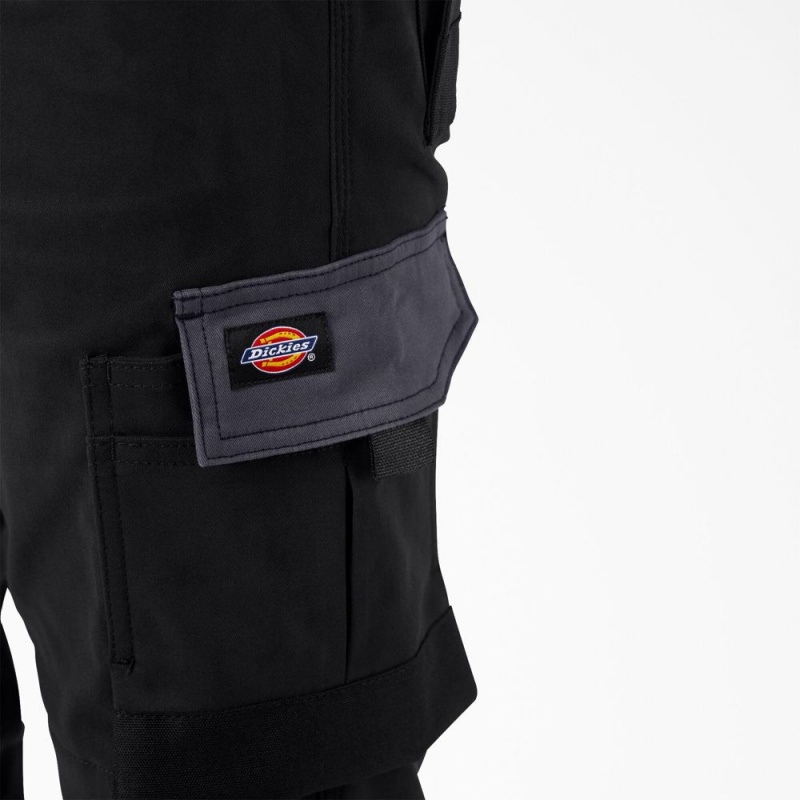 Men's Dickies FLEX Performance Workwear Regular Fit Pants Black | 5182340-NK